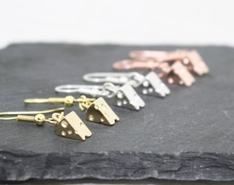 Cheese Earrings, Foodie Gift, Rose Gold Earrings, Chef Gift, Cheese Jewelry, Miniature Food Earrings, Silver Earrings, Food Lover Gift