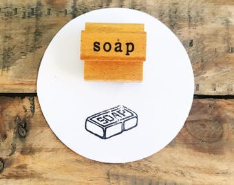 Vintage Soap Stamp / Wooden Soap Stamp / The Classroom Printer / Old Wood Stamp / Vintage Wood Stamp / Wood Handled Stamp / Farmhouse Decor