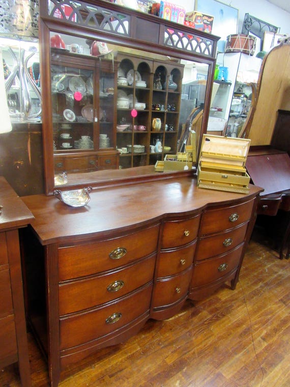 Dixie Mahogany Dresser with mirror