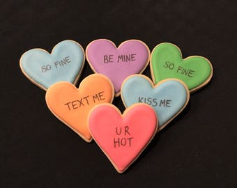Conversation Heart Sugar Cookies