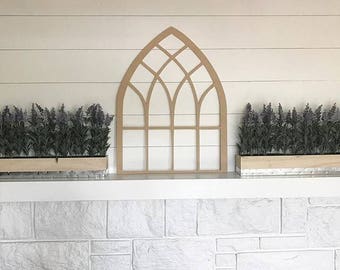 Laser Cut Cathedral Window Arch Farmhouse Style