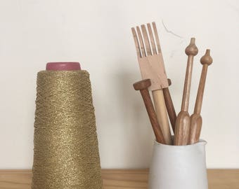 Vintage metallic gold yarn for weaving CONE