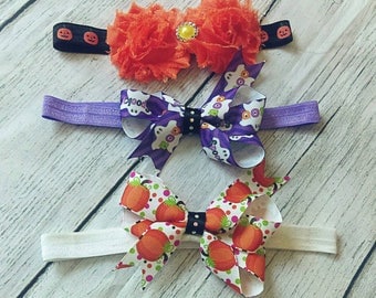 3 PC Fall Baby Headbands - 6/12 Months