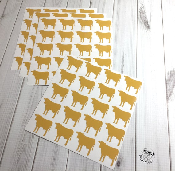 Cow Stickers 80 Cow Stickers Cow Sticker Set Cow Envelope