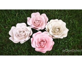 Small Paper Flower Template - Small Rose, Paper Flowers, Paper Flower Backdrop, Template, Florals, DIY Paper Flowers