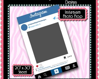 Instagram Photo Prop Instant Download PSD and PNG Formats (Temp732) Digital Photo Booth Template