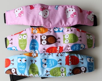SAFETY BABY SLEEP Strap Car Infant Head Support Comfortable Kids Car Seat Sleep Nap Head Fasten Holder Belt Stroller Owls Designers Fabric