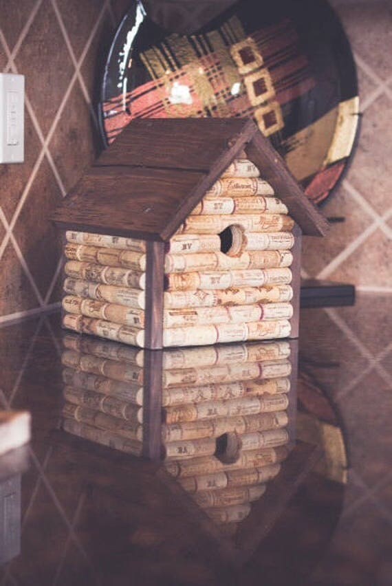 Wine Cork Birdhouse Handmade Decorative Birdhouse Fully   Il 570xN.1219479410 F8x6 