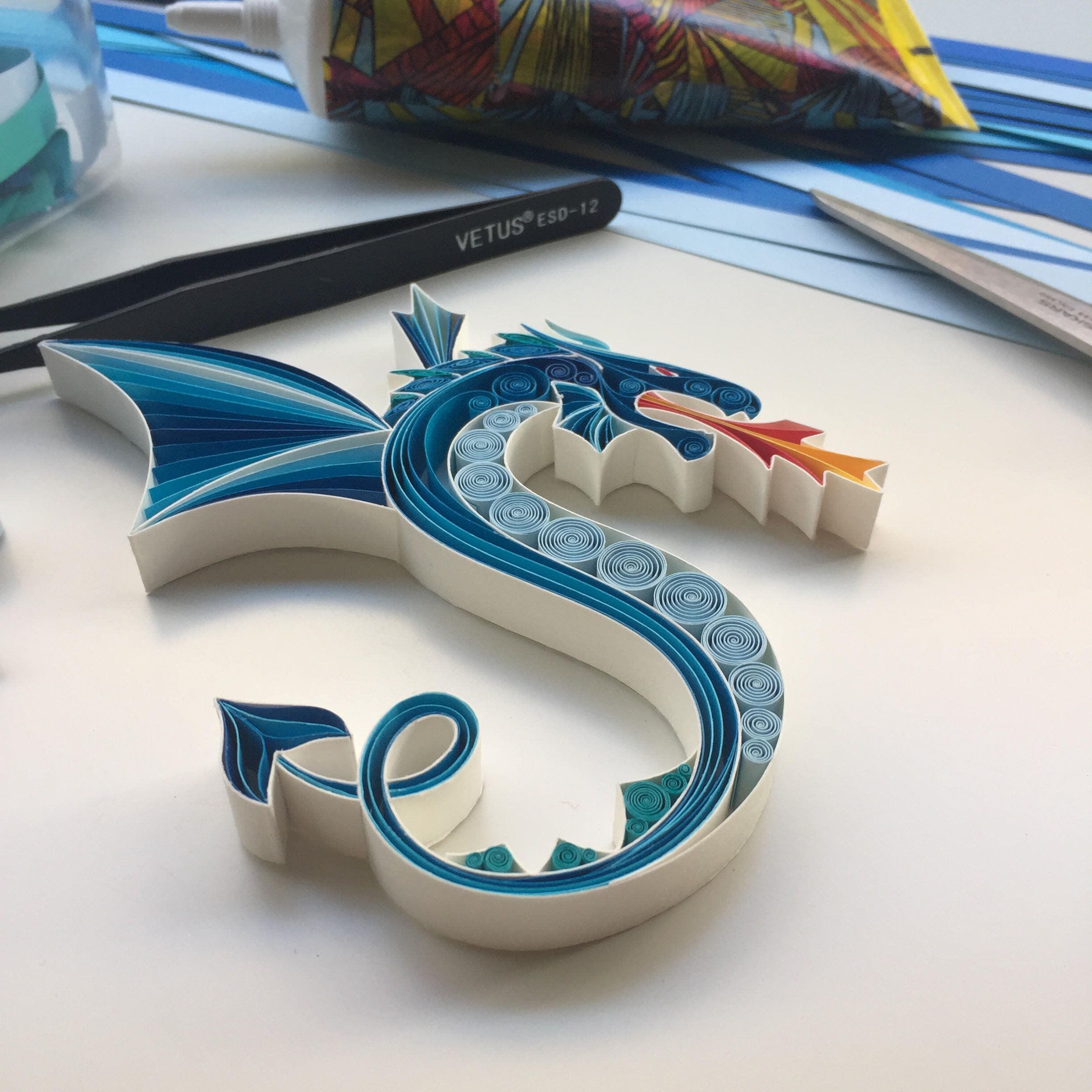 Quilled Paper Art The Dragon
