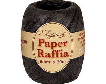 8 mm black raffia Ribbon