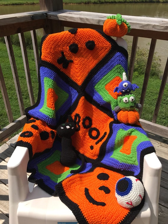 halloween plush throw blanket