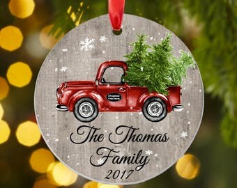 Red truck ornament | Etsy