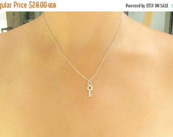 SALE - Key necklace - Key to my heart necklace - Key necklace silver - Statement necklace - Sterling silver 925 necklace, Dainty silver neck