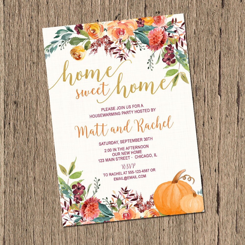 Fall Housewarming Party Invitations 3