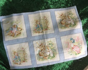 Beatrix Potter fabric piece - suitable for patchwork