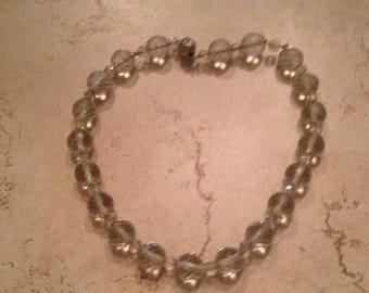 SALE Vintage Crystal Necklace Beads Costume Jewelry