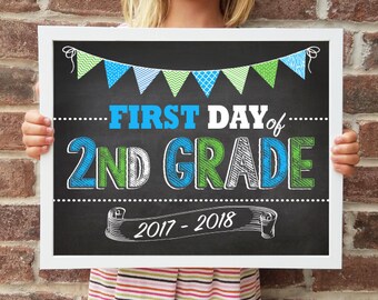 2nd Grade, Back to School Poster, DIGITAL Printable File, FIRST Day & LAST Day includ. 4 Sizes: 8x10", 11x14", 16x20", 20x30" includ.