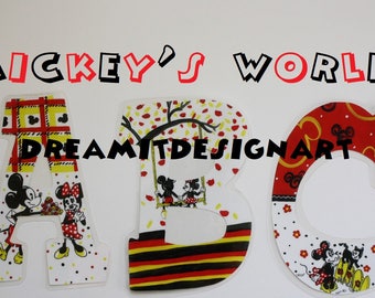 mickey letters etsy