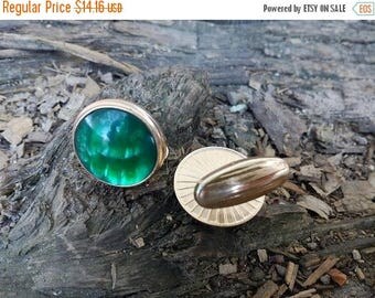 15% off anniversary gift husband gift for grandfather cuff links vintage cuff links green for men gift ideas birthday day men's cufflink gro