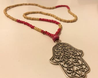 Wholesale Hamsa Hand Necklace, Fatima Hand Necklace, Mala Necklace, Japa Mala Necklace, Evil Eye, Hamesh Hand, Charm necklace, Wish necklace