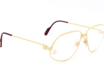 Cartier Panthere G. M. / New Full set / medium size / designer eyeglasses / gold plated eyeglasses / luxury vintage eyewear