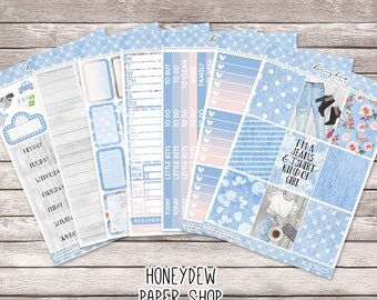 JEANS & TSHIRT Weekly Kit || Summer Jeans Planner Sticker Kit || Planner Stickers Kit