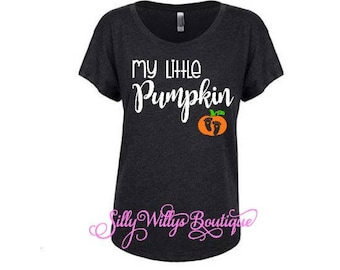 My little pumpkin shirt, Pregnancy Announcement Shirt, Pregnancy Shirt, Maternity shirt, Halloween Costume, Halloween shirt, Dolman shirt