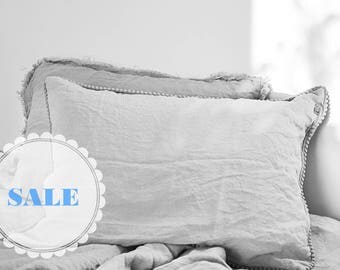 SPECIAL OFFER Grey Linen duvet cover US Queen, King ,handmade, luxury softened, duvet cover bohemian, duvet cover king, organic bedding