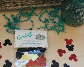 Mickey Mouse Confetti ~ 100 Glitter pcs. ~ Table Scatter