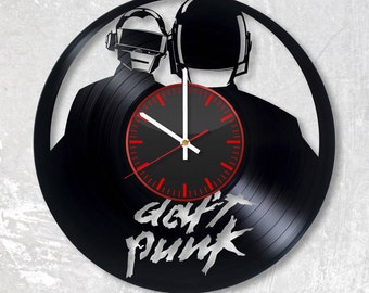 Daft Punk helmet design vinyl wall clock birthday party favors