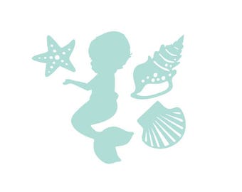 Download Baby mermaid svg | Etsy