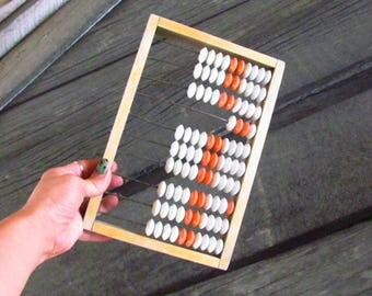Vintage Abacus big Abacus Wooden Abacus Office Decor Rustic Home Decor Old School Calculator Old Abacus Wood Calculator Soviet Abacus small
