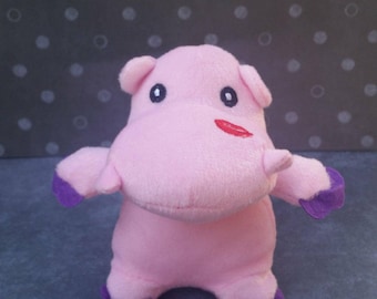 pink hippopotamus stuffed animal