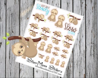Sloth Planner Organizer Stickers - Slow time