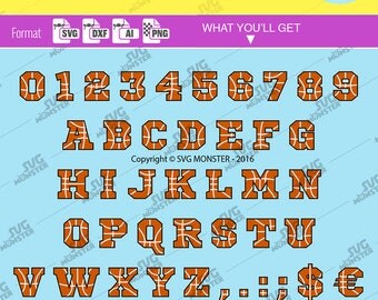 BASKETBALL SVG Basketball font svg Basketball Monogram svg College font Svg Basketball alphabet Cricut Silhouette Number Varsity Jersey 180