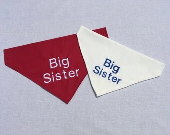 Dog Bandana Birth Announcement Big Sister Big Brother