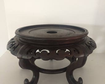 Carved Wood Stand 