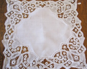 Antique Hand Made Lace Doily