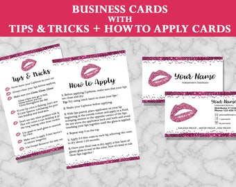 Lipsense Tips Card, Lipsense Business Cards, Senegence Tips & Tricks Card, Lipsense How to Apply, Instruction, Lipsense, Instant Download