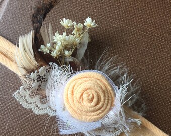 Autumn Newborn Tieback Headband