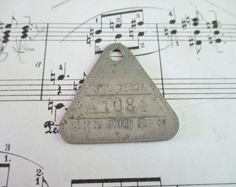 Vintage Hudson Motor Company Numbered Tool Check Tag