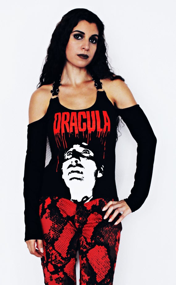 Dracula shirt horror clothing top alternative apparel