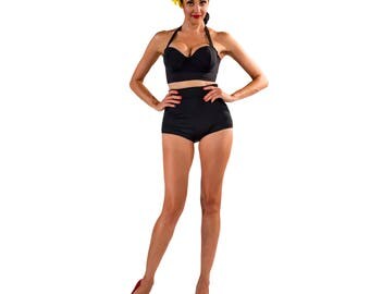 ON SALE Ready To Ship, Solid Matte High Waist Bikini Bottom - XS-Xx, Multiple Color Choices, Retro Swimsuit, Summer Outdoors, Plus Size