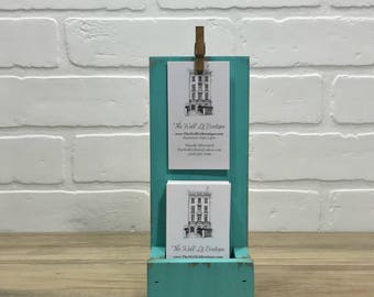 Farmhouse Vertical Business Card Holder//Shabby Chic Business Card Display//French Country Decor//Available in a Variety of Colors