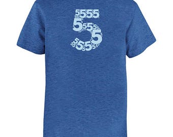 Birthday Shirt - 5 year old shirt - 5th Birthday - Number Shirt - Birthday Boy - Party - Kids Tshirt Size 6 - Gift Friendly