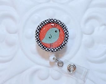 Retractable Badge Holder Bottlecap ID Badge Reel Teacher Lanyard Cute Bird