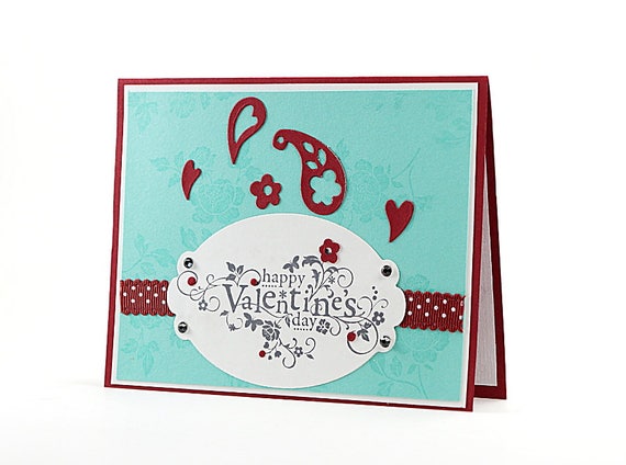 Blessings and love religious valentine's day cards, pack of 6 Happy Valentines Day Card Handmade Valentines Card I Love