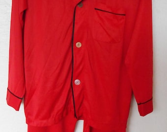 Vintage Pajamas Men's Nylon Munsingwear Lounge Set Size A