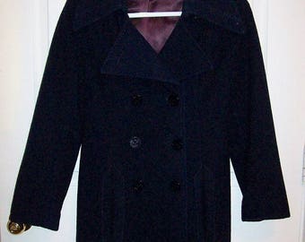 Blue wool coat | Etsy