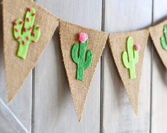 Cactus Banner - Cactus Decor - Cactus Party - Cactus Garland - Cactus Baby Shower - Summer Banner - Fiesta Party Decorations - Taco Party